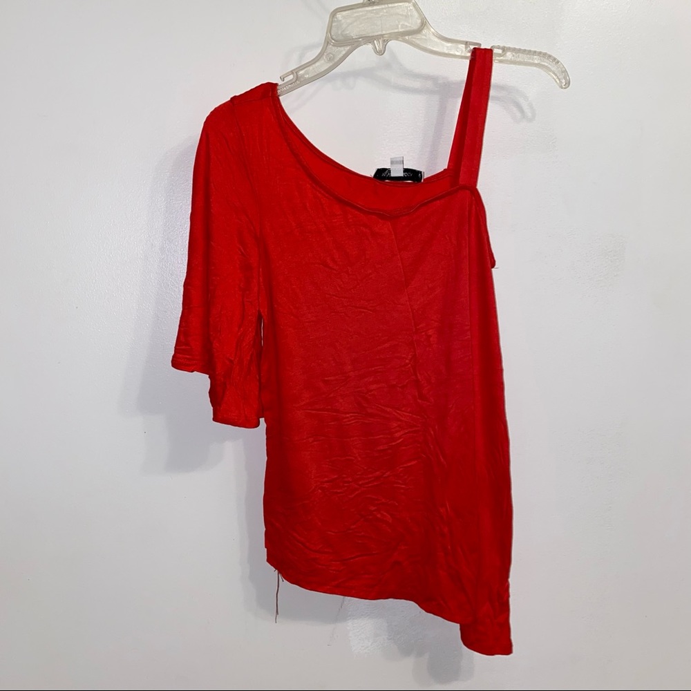 NWOT $84 The Vanity Room One Shoulder Red Top XS